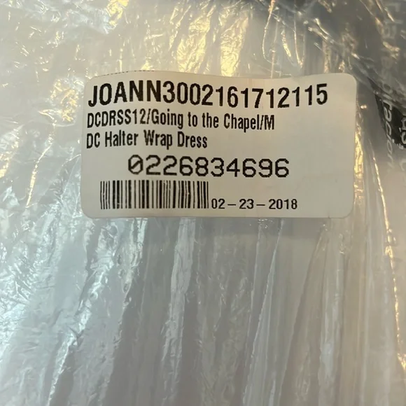 BNWT Ceremony by Joanne August Halter Wrap Chiffon Dress in Off-White size M - Picture 7 of 16